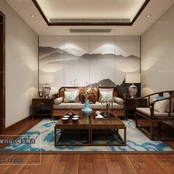 3D66 2018 Sitting room space Chinese style C048 