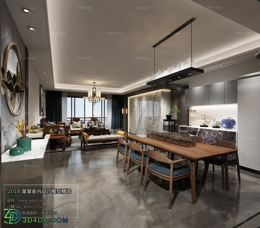 3D66 2018 Sitting room space Chinese style C049