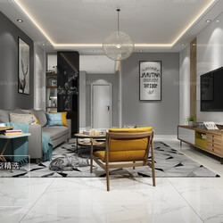 3D66 2018 Sitting room space Nordic style M003 