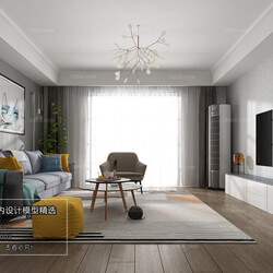 3D66 2018 Sitting room space Nordic style M009 