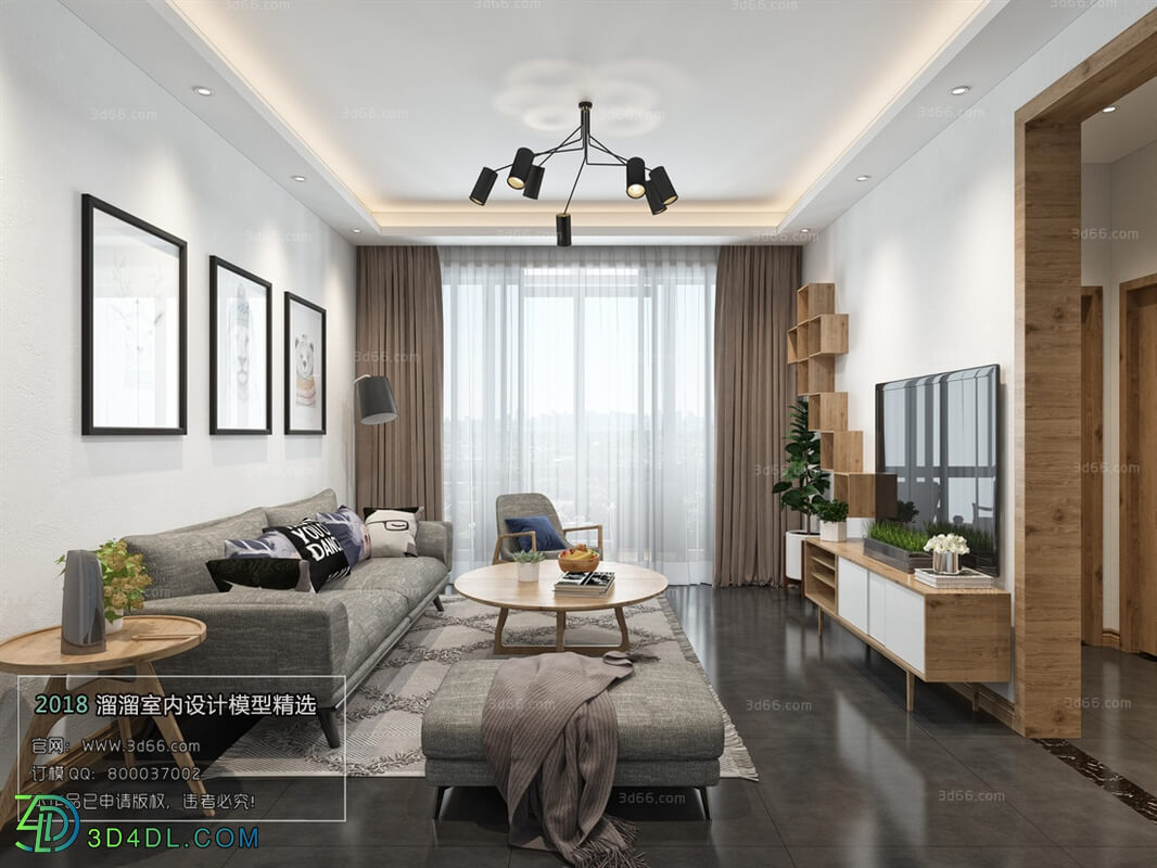 3D66 2018 Sitting room space Nordic style M013