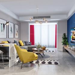 3D66 2018 Sitting room space Nordic style M014 
