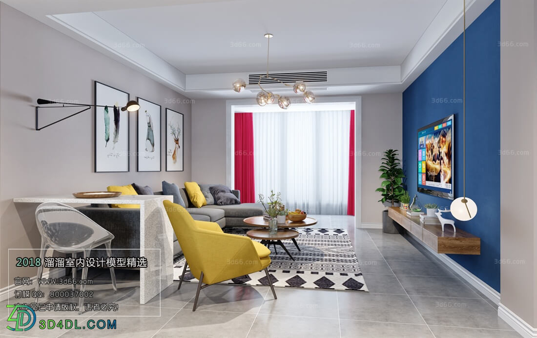 3D66 2018 Sitting room space Nordic style M014