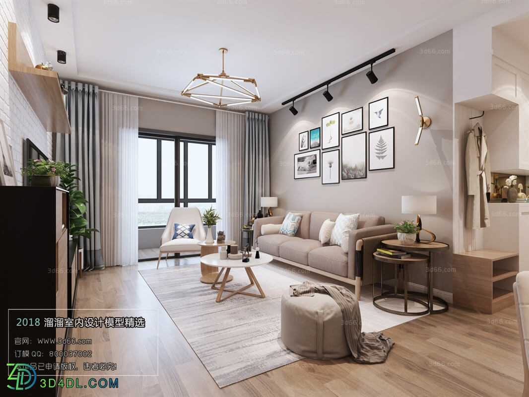 3D66 2018 Sitting room space Nordic style M018