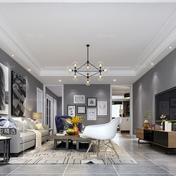 3D66 2018 Sitting room space Nordic style M019 