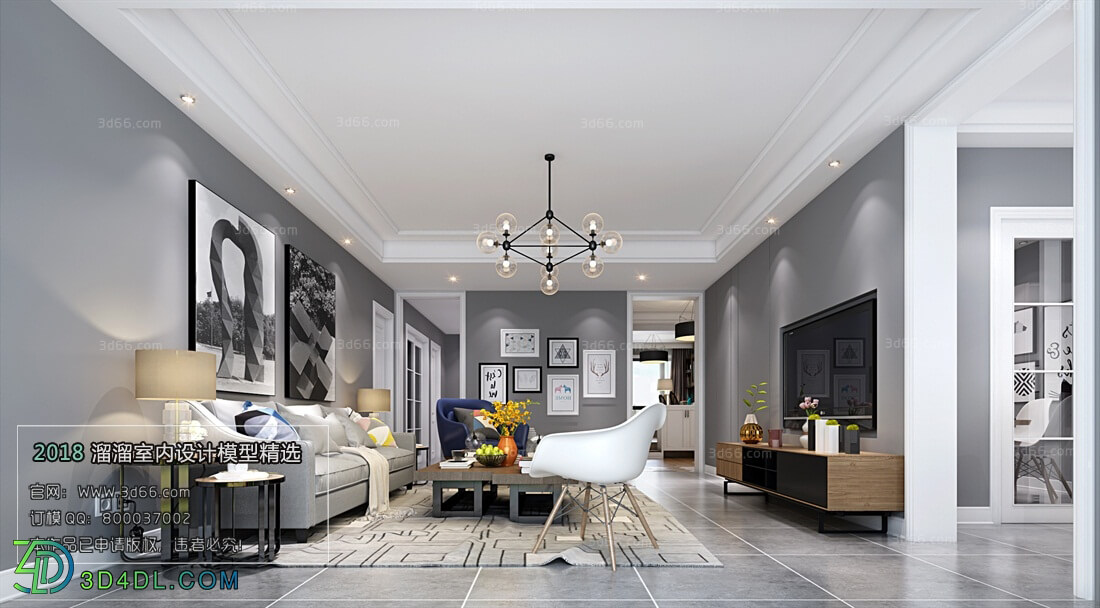 3D66 2018 Sitting room space Nordic style M019