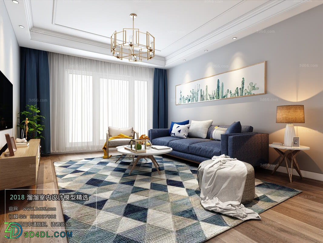 3D66 2018 Sitting room space Nordic style M023