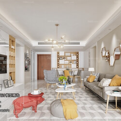3D66 2018 Sitting room space Nordic style M026 