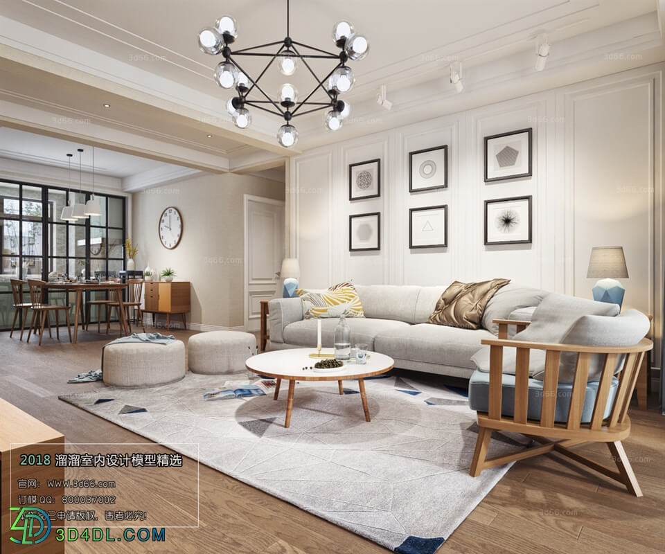 3D66 2018 Sitting room space Nordic style M033