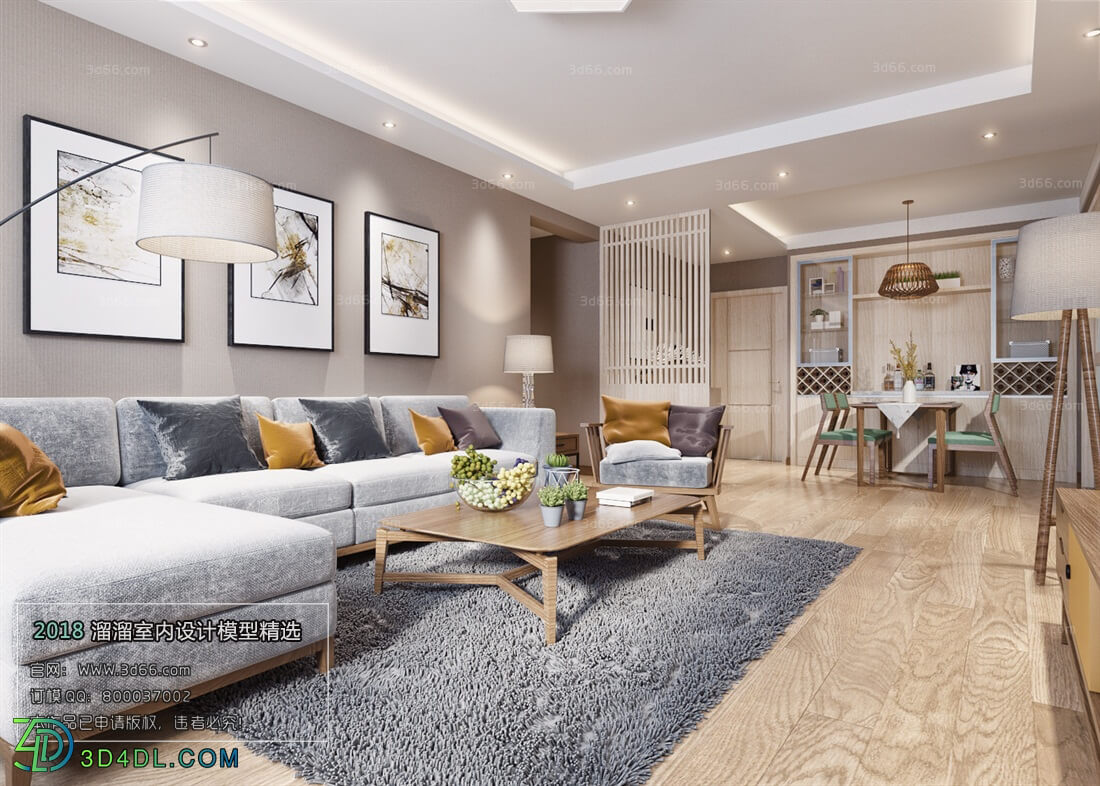 3D66 2018 Sitting room space Nordic style M034