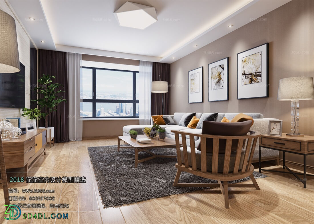 3D66 2018 Sitting room space Nordic style M034