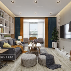 3D66 2018 Sitting room space Nordic style M036 
