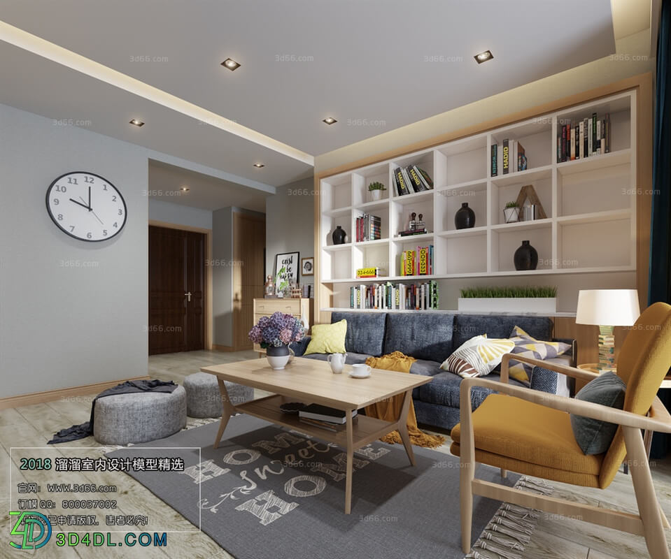 3D66 2018 Sitting room space Nordic style M039