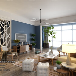 3D66 2018 Sitting room space Nordic style M041 