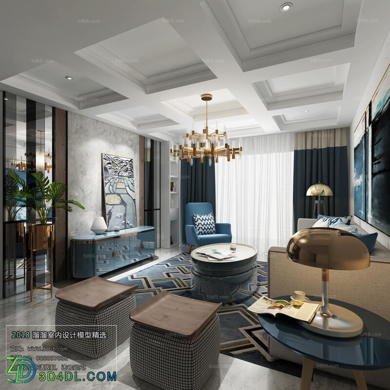 3D66 2018 Sitting room space Postmodern style B002