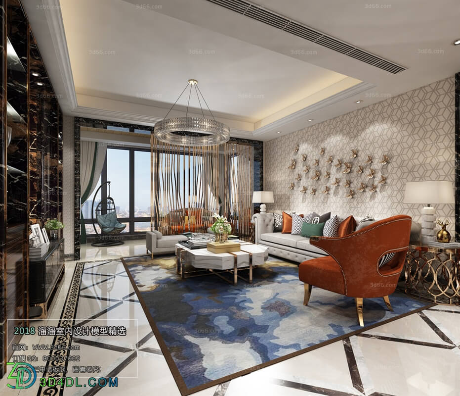 3D66 2018 Sitting room space Postmodern style B006