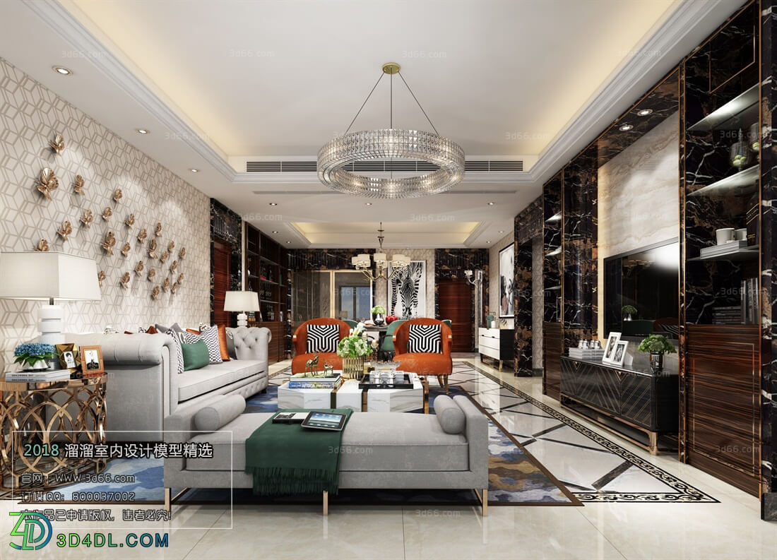 3D66 2018 Sitting room space Postmodern style B006