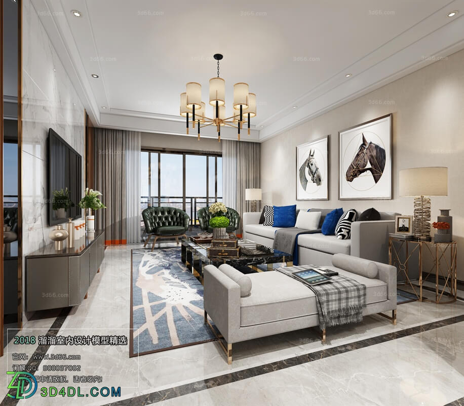 3D66 2018 Sitting room space Postmodern style B015