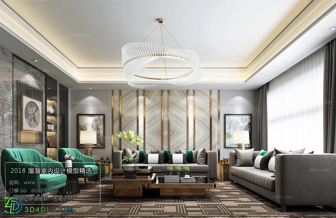 3D66 2018 Sitting room space Postmodern style B016