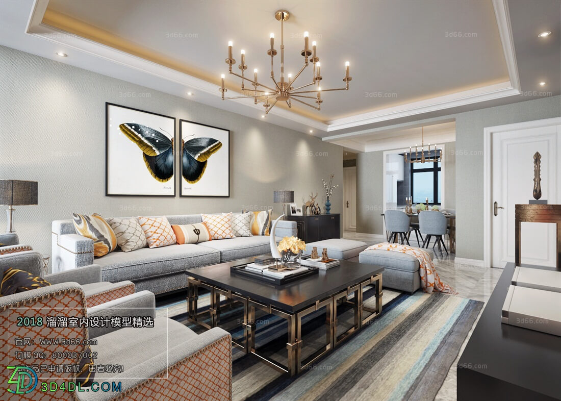 3D66 2018 Sitting room space Postmodern style B022