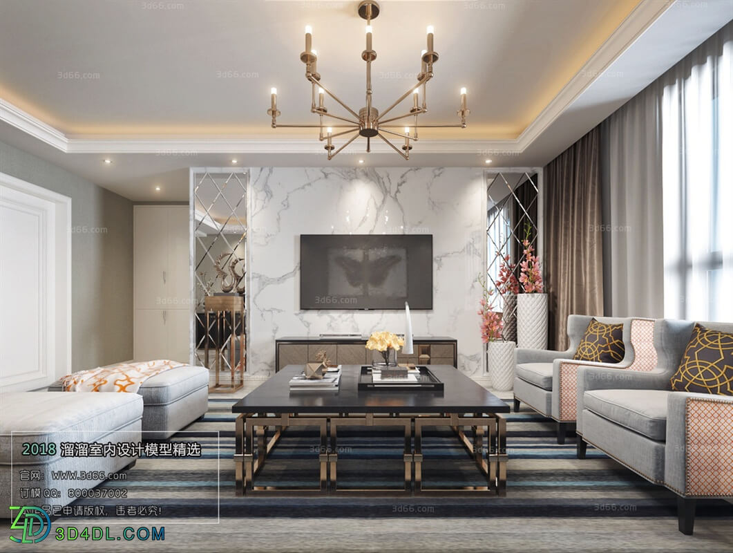 3D66 2018 Sitting room space Postmodern style B022