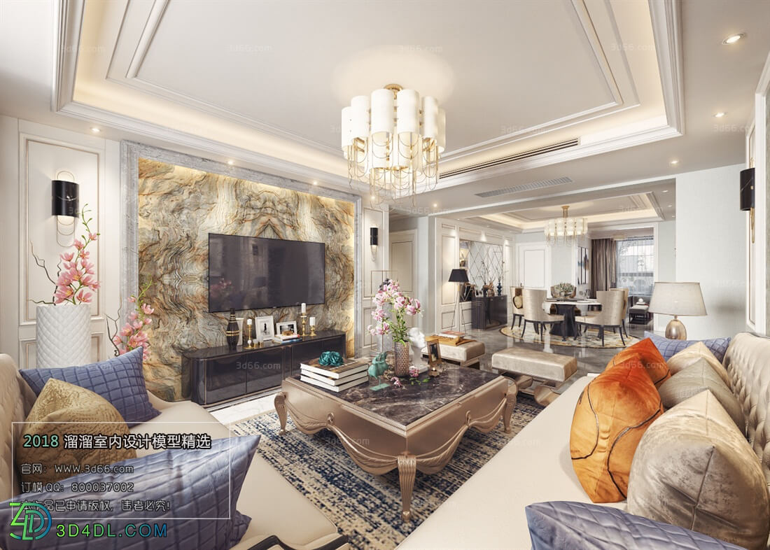 3D66 2018 Sitting room space Postmodern style B037