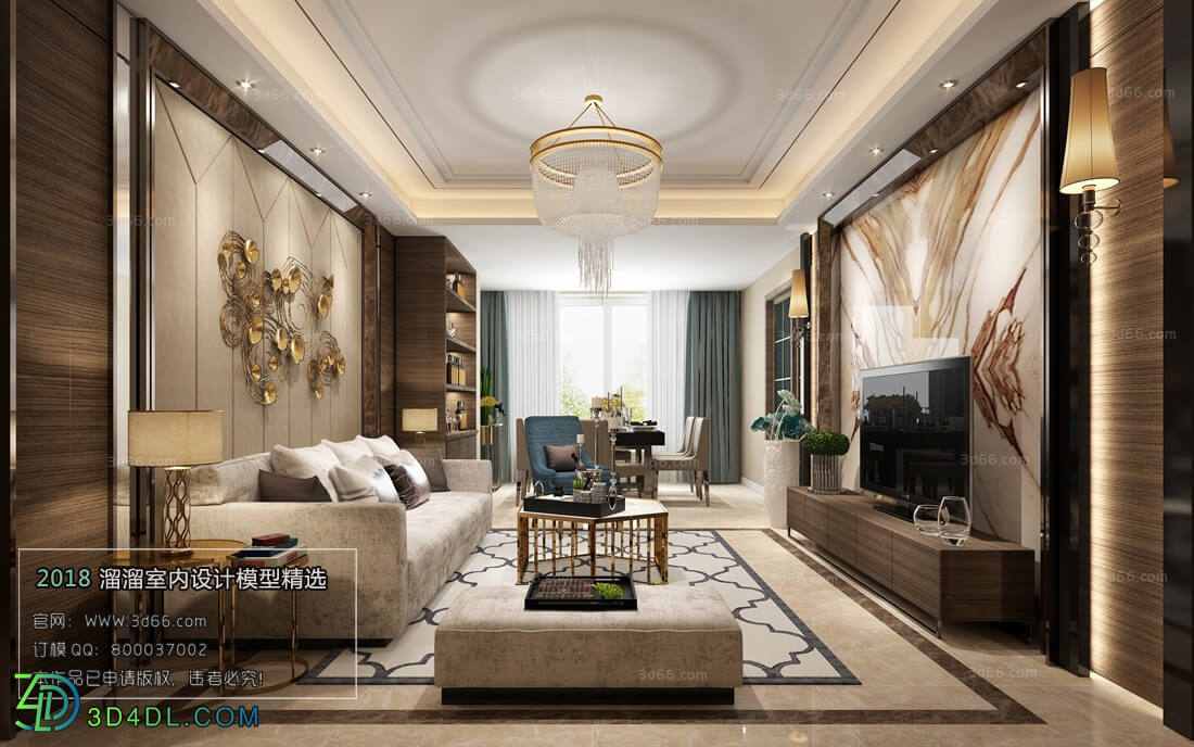 3D66 2018 Sitting room space Postmodern style B039