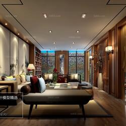 3D66 2018 Sitting room space Southeast Asian style F001 