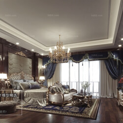 3D66 2018 bedroom American style E004 