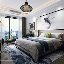 3D66 2018 bedroom Chinese style C004 