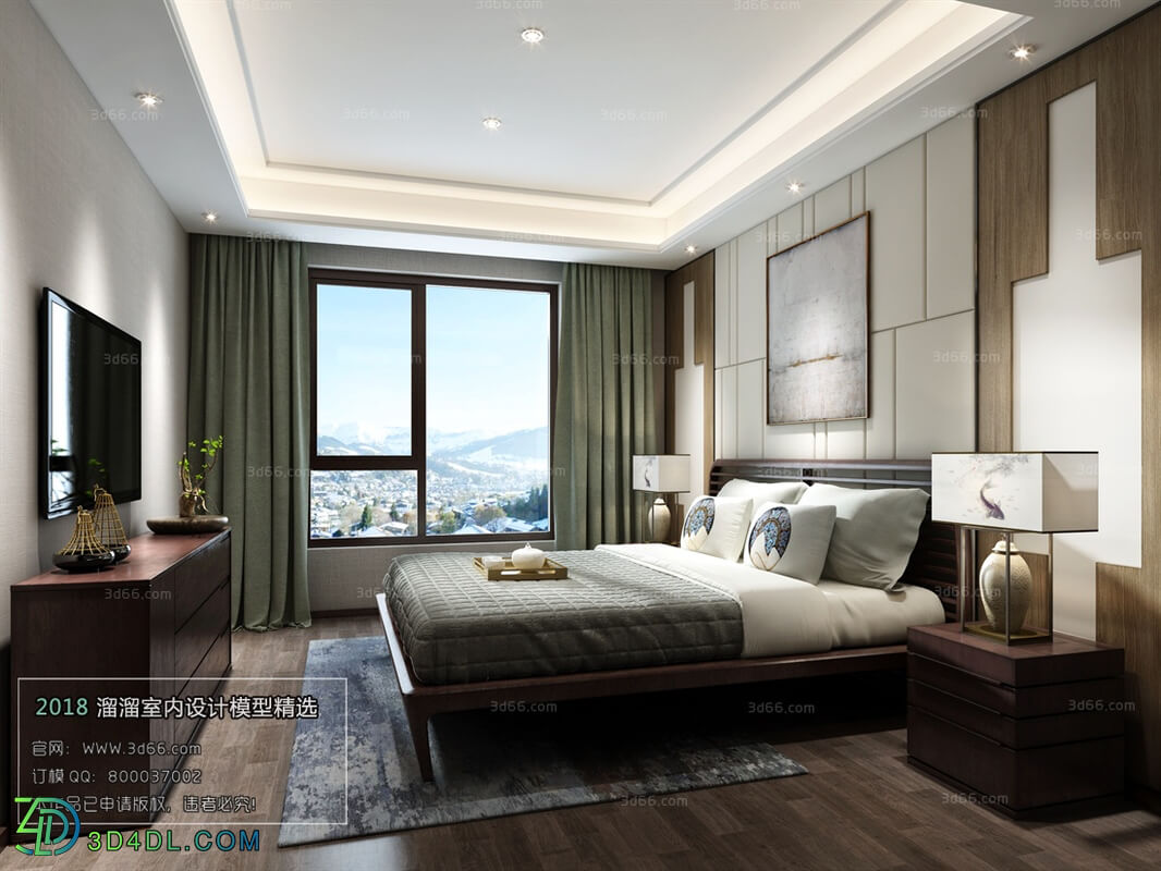 3D66 2018 bedroom Chinese style C005