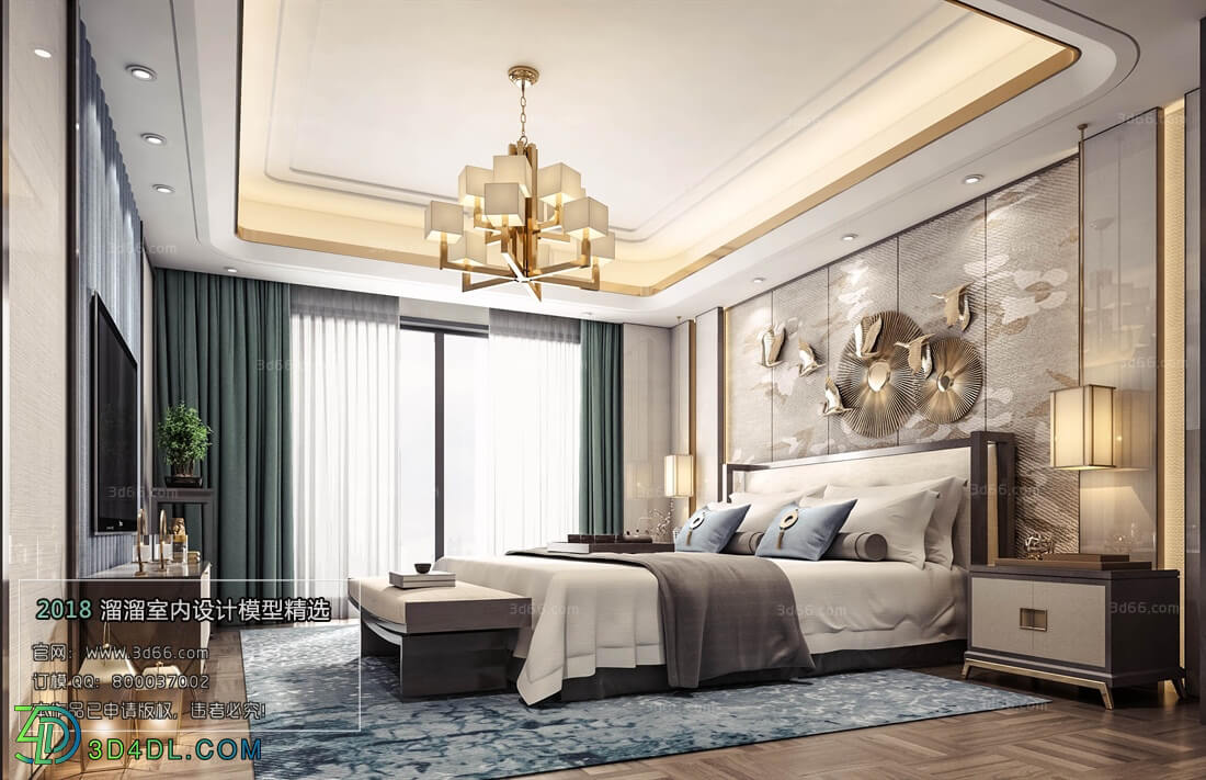 3D66 2018 bedroom Chinese style C006