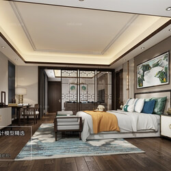 3D66 2018 bedroom Chinese style C008 