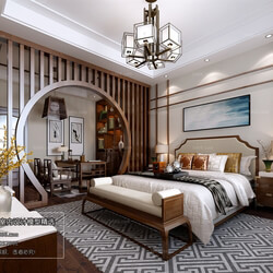 3D66 2018 bedroom Chinese style C014 