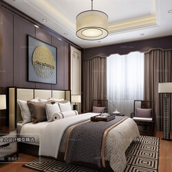 3D66 2018 bedroom Chinese style C018 