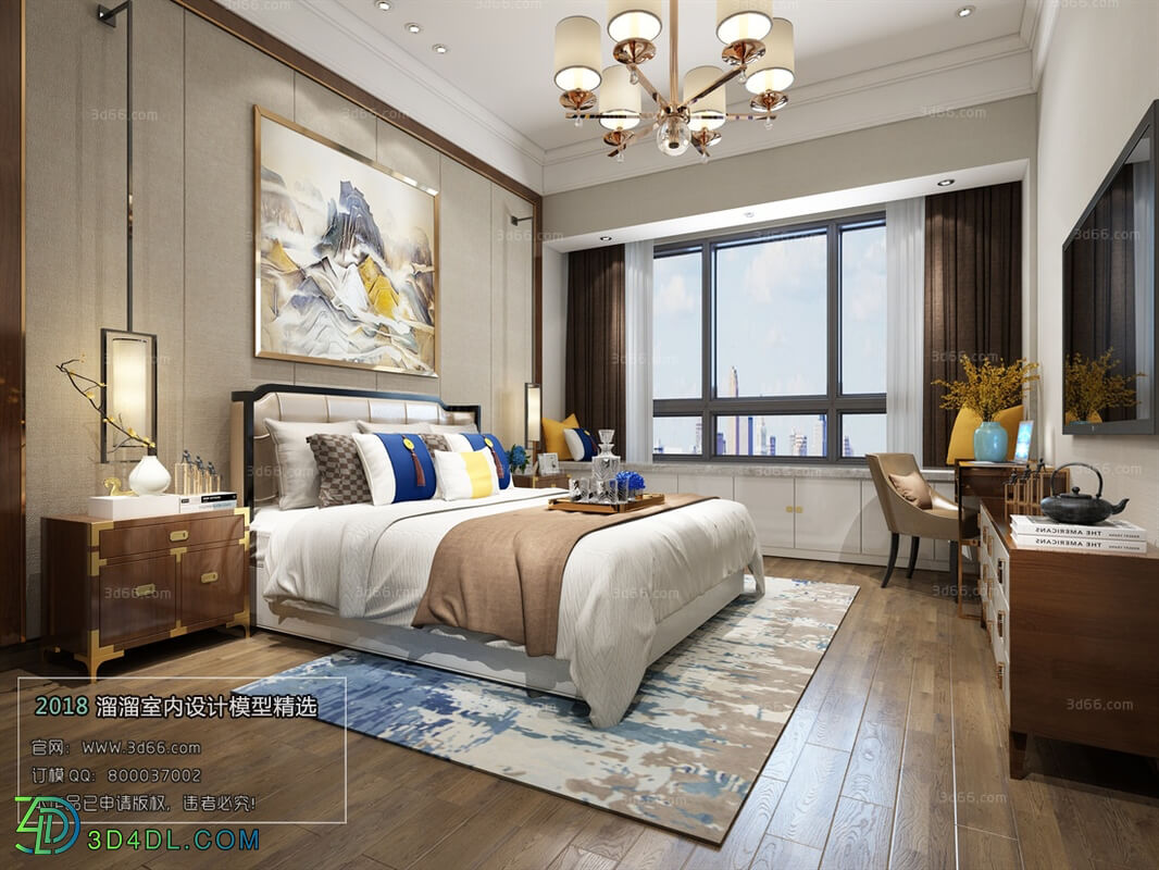 3D66 2018 bedroom Chinese style C019