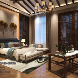 3D66 2018 bedroom Chinese style C021 