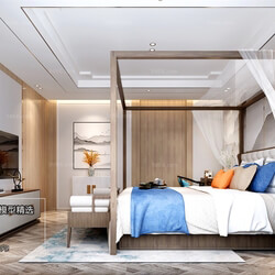 3D66 2018 bedroom Chinese style C022 