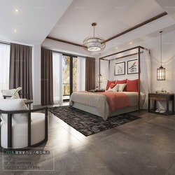 3D66 2018 bedroom Chinese style C024 