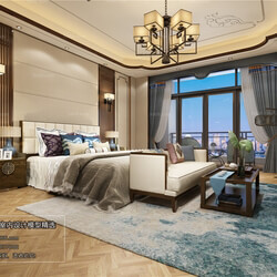 3D66 2018 bedroom Chinese style C027 