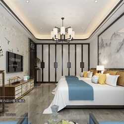 3D66 2018 bedroom Chinese style C030 