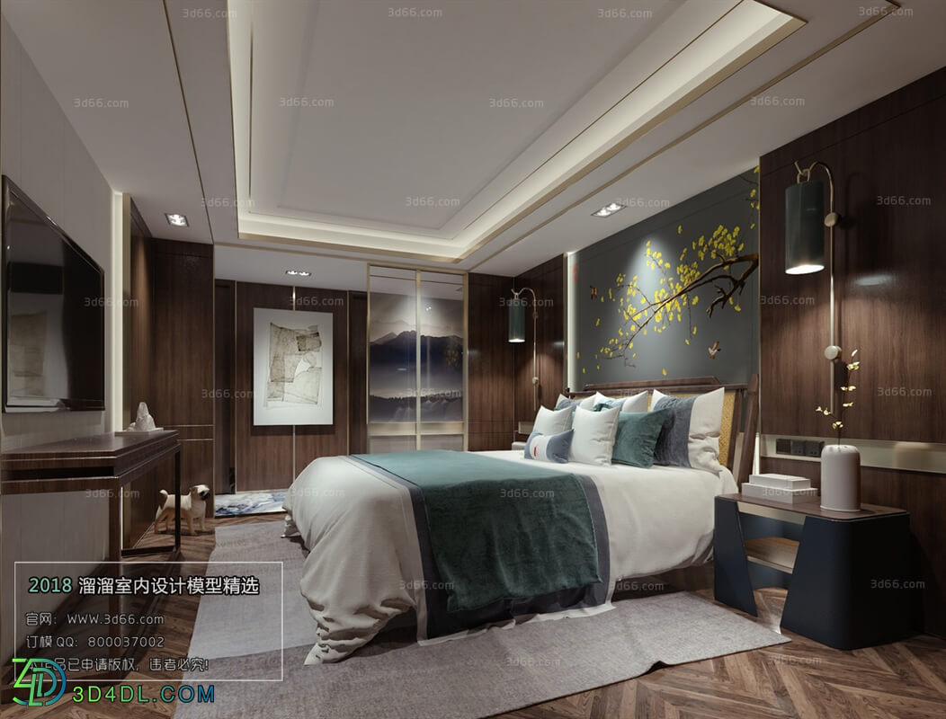 3D66 2018 bedroom Chinese style C031