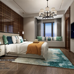 3D66 2018 bedroom Chinese style C034 