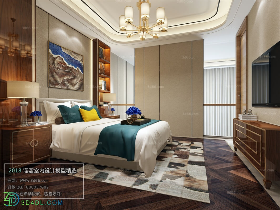 3D66 2018 bedroom Chinese style C043