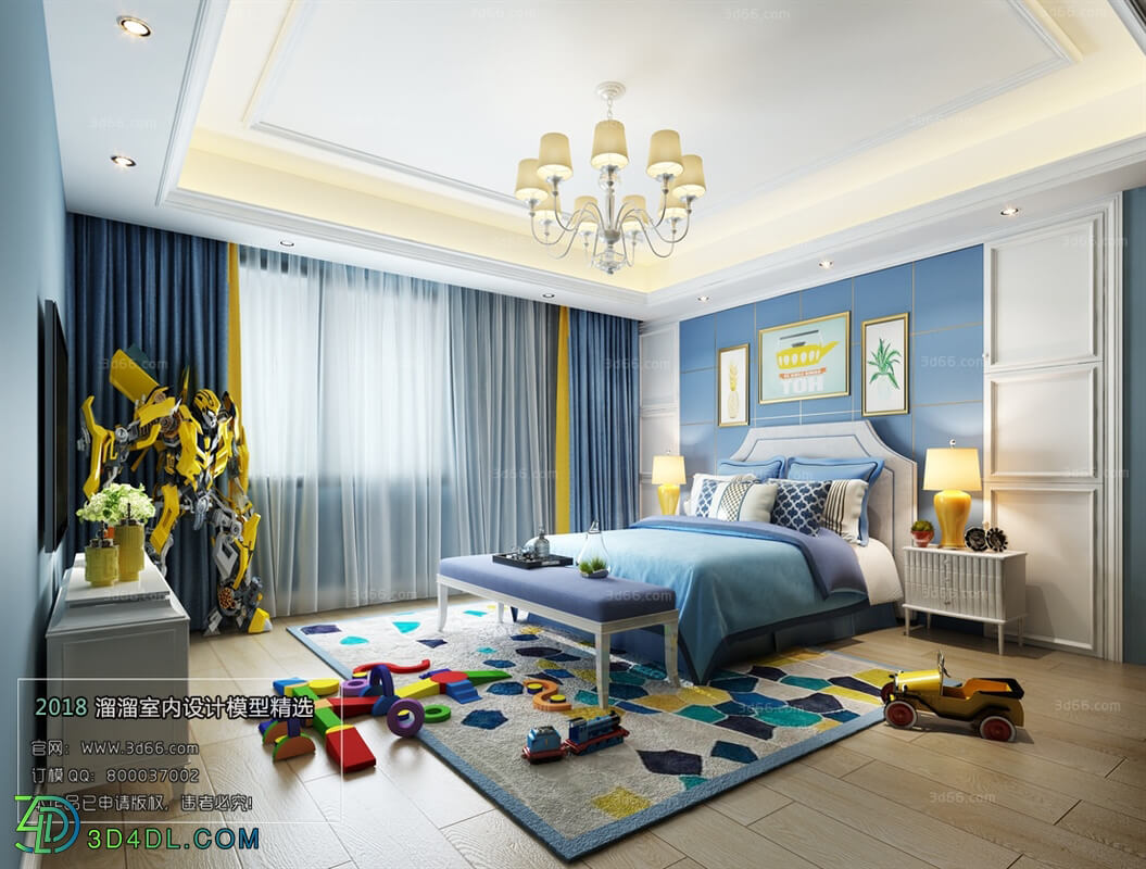 3D66 2018 bedroom European style D003