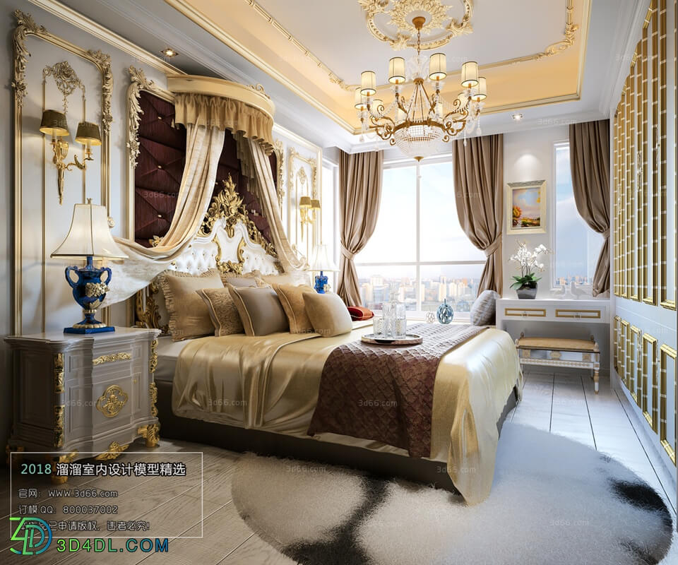 3D66 2018 bedroom European style D007