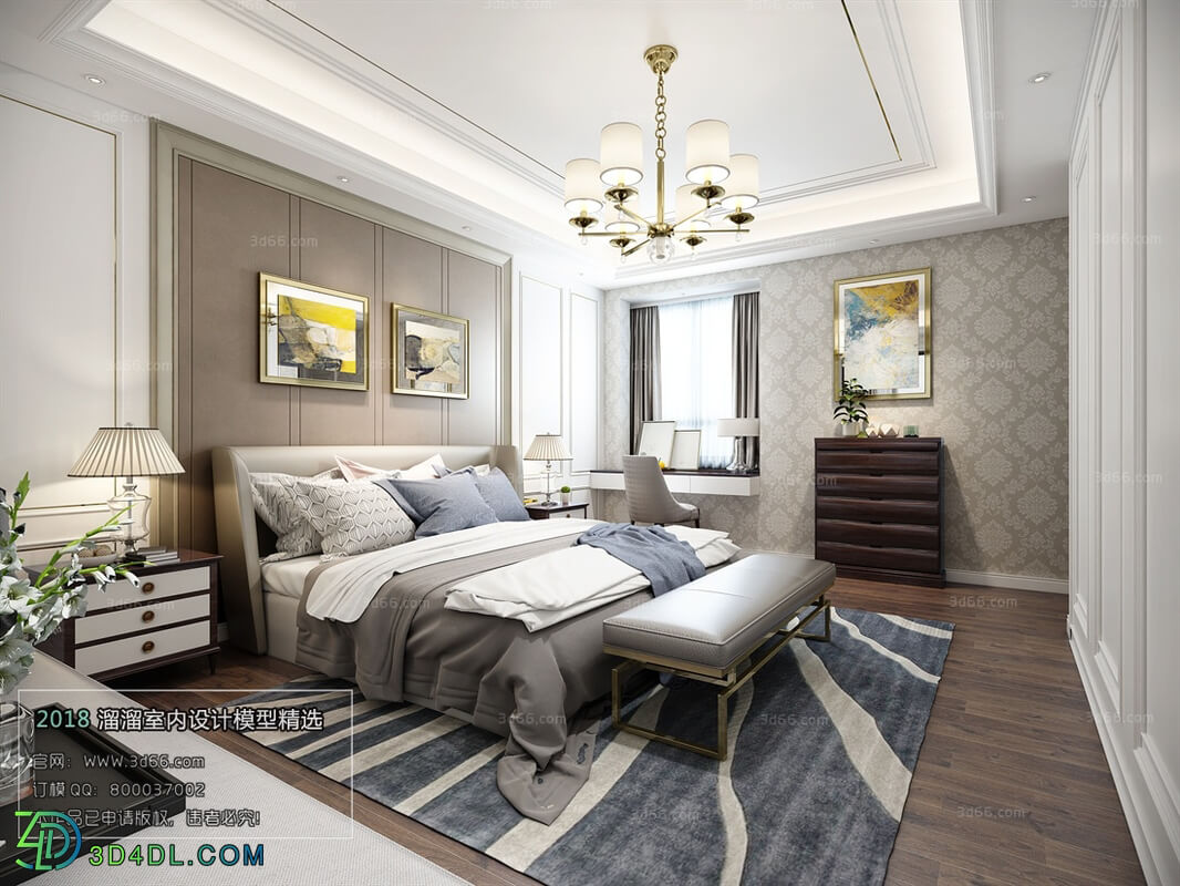 3D66 2018 bedroom European style D008