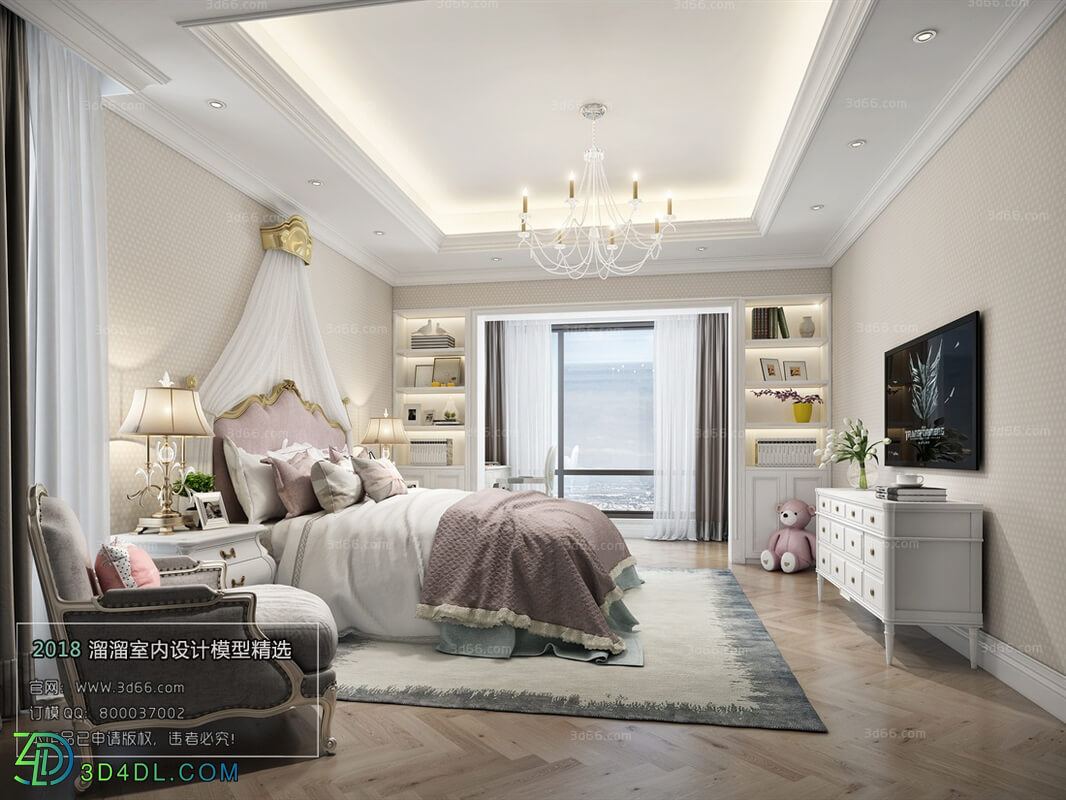3D66 2018 bedroom European style D009