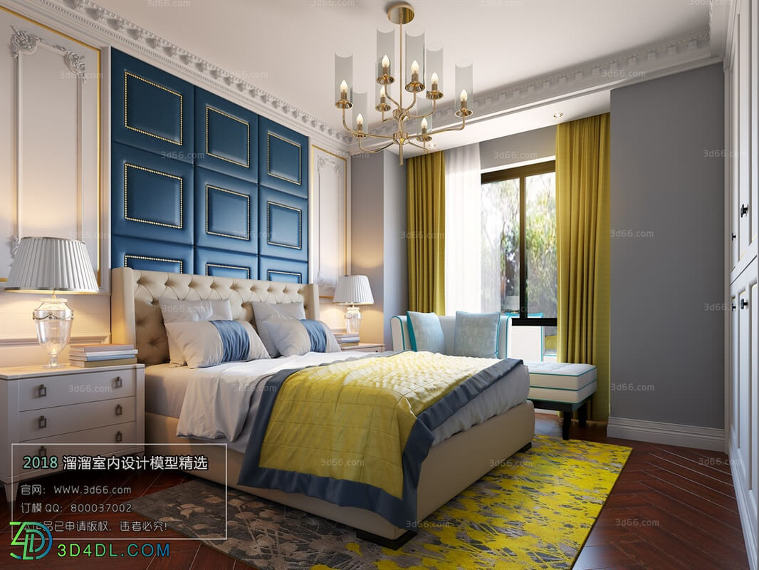 3D66 2018 bedroom European style D013