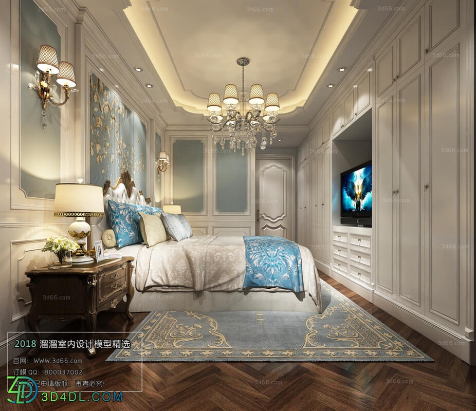 3D66 2018 bedroom European style D014